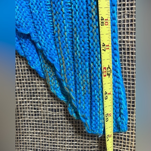 Mermaid Tail Teal Crocheted New See pictures  for measurements Stretchy - Picture 2 of 4